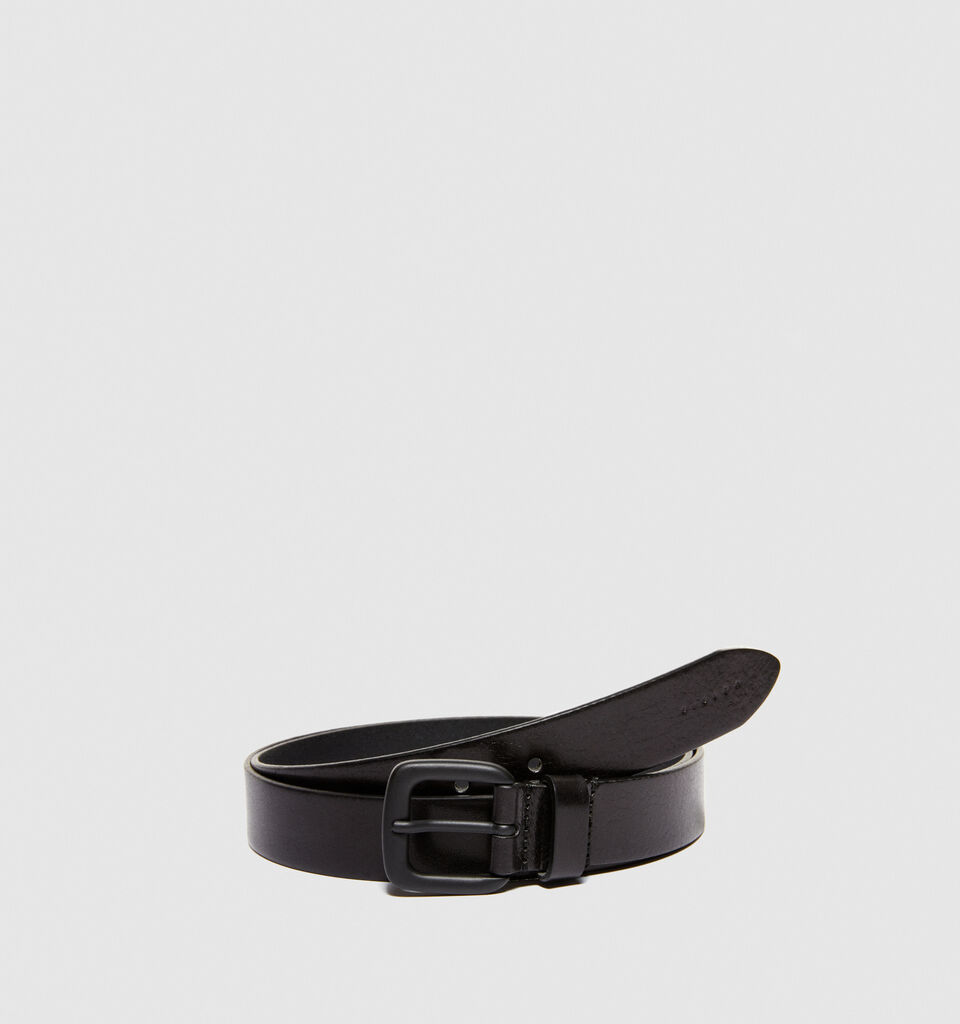 Leather belt - men's belts - Black | Sisley image number 1